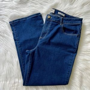 LOGO Lori Goldstein Straight Leg Dark Wash Jeans Size 14